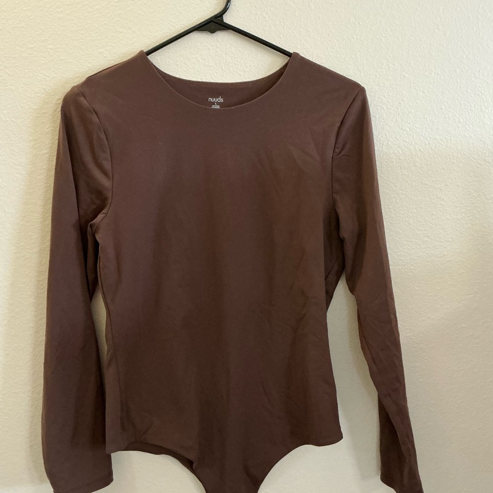 Nuuds Brown Long Sleeve Bodysuit